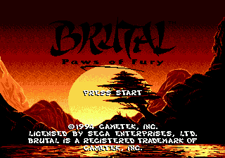 Заставка игры Brutal: Paws of Fury